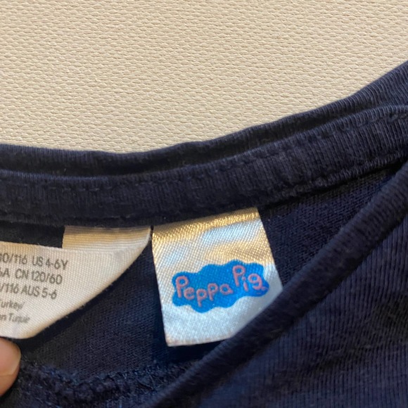 H&M Toddler Girl Peppa Pig Flip Sequence Cotton Short Sleeve Shirt (Sz 4-6Y) - Picture 5 of 8